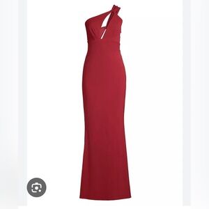 Katie May Edgy Asymmetrical One-Shoulder Gown red sz xs Prom weddings cocktail
